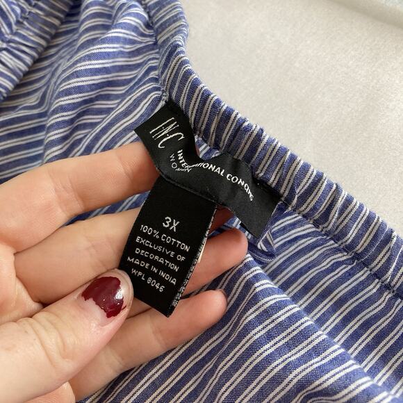 Macy’s INC Women's Embroidered Off Shoulder Blouse Size 3X Peasant Boho Festival - Picture 5 of 11